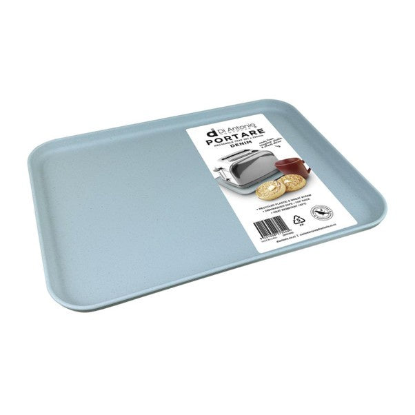 Rectangle Small Tray Wheat Straw Denim
