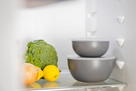 Meal Prep Bowls Set 4 w Lids Charcoal Grey
