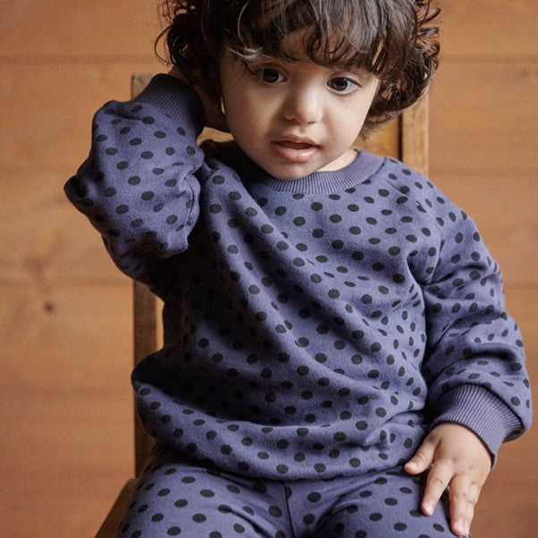 Emerson Sweater Violet Polka Dot