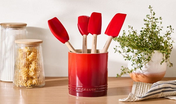 Large Utensil Jar Cerise