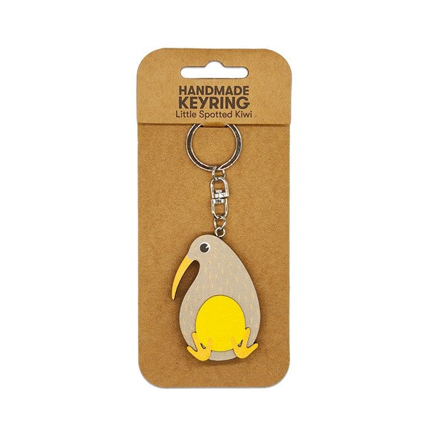 Wooden Keyring Little Spotted Kiwi