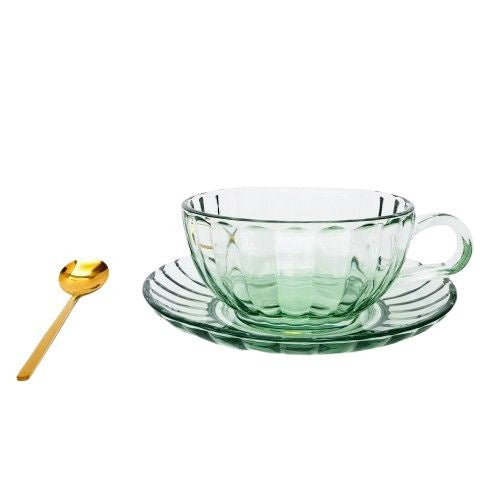 Maisy Glass Tea Cup Set Green