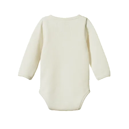 Henley Bodysuit Waffle Natural
