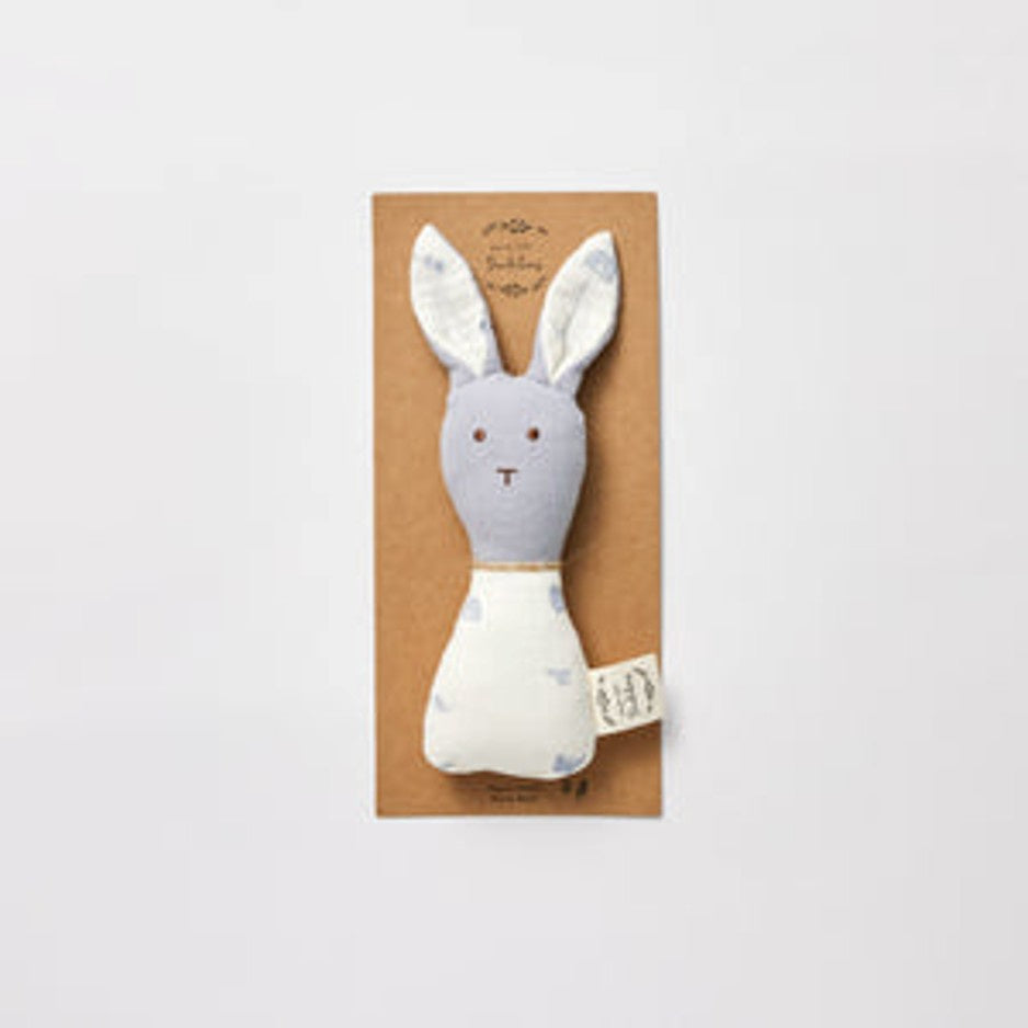 Bunny Rattle Enchanted Garden Frost Blue