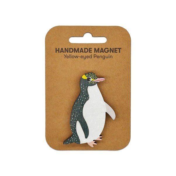 Wooden Magnet Yellow Eyed Penguin