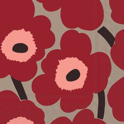 Luncheon Unikko Red Linen