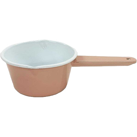 Enamel Cafe Milk Pan Clay Pink