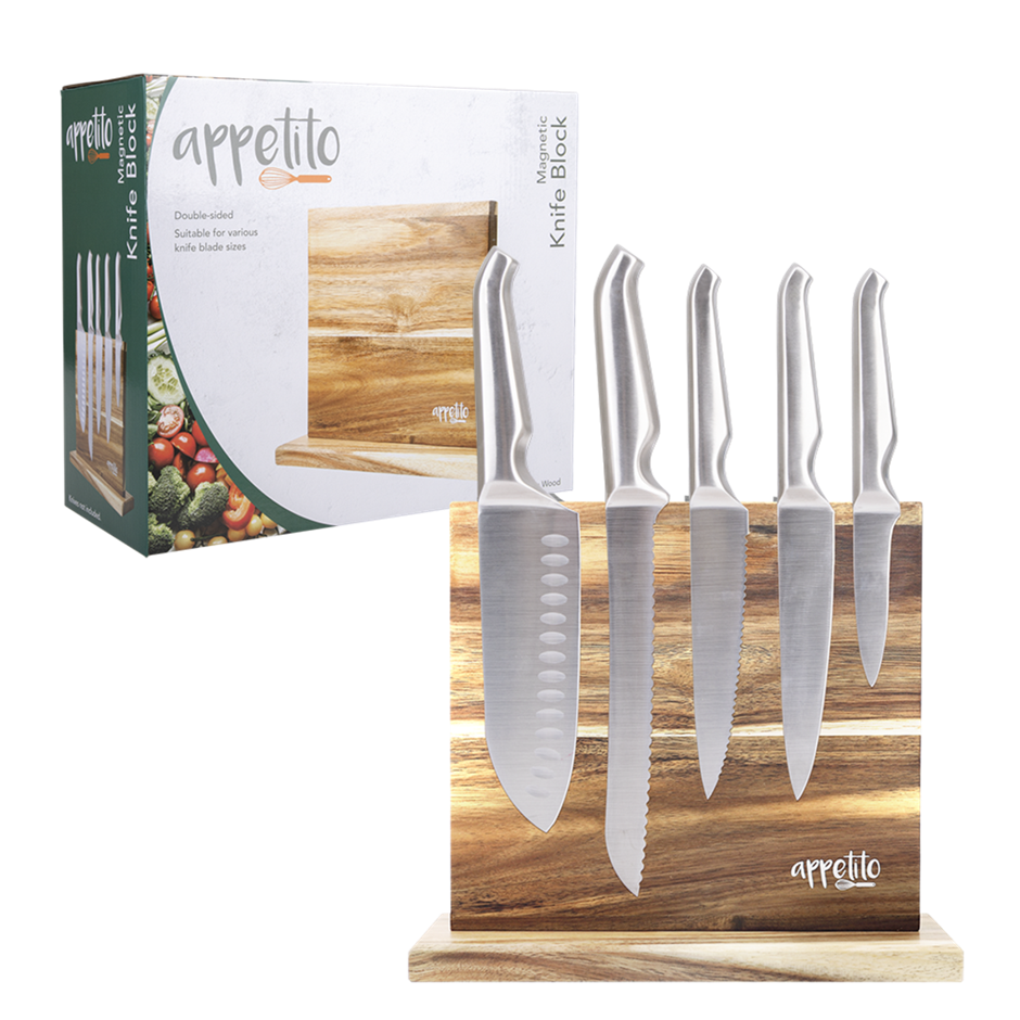 Magnetic Knife Stand Acacia Wood