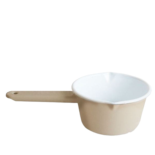 Enamel Cafe Milk Pan Almond