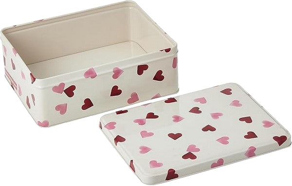 Pink Heart Deep Rect Tin