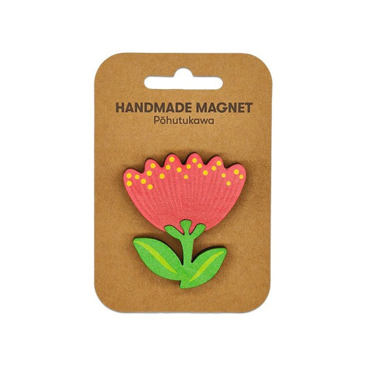 Wooden Magnet Pohutukawa