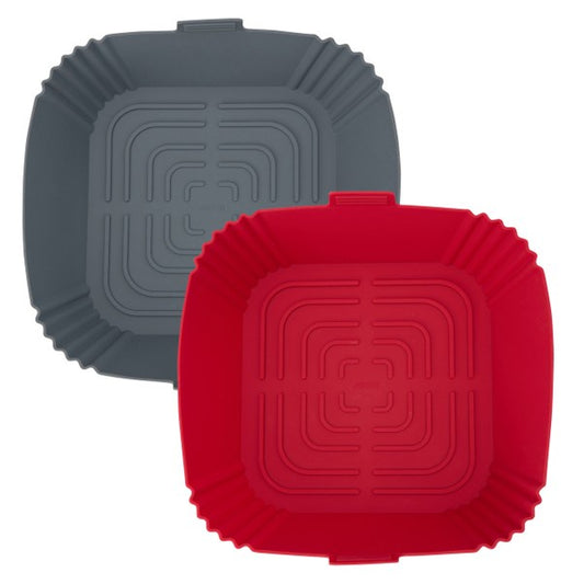 Square Air Fryer Silicone Basket Set2 XL