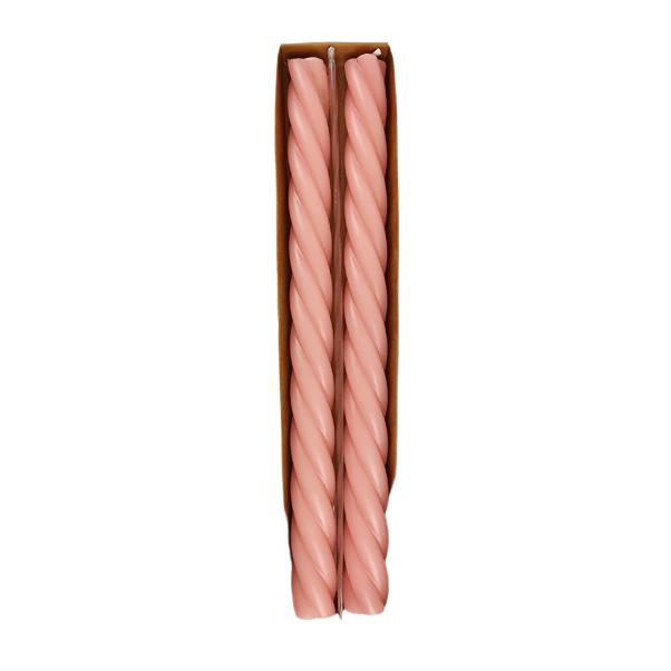 Swirl Pillar Vanilla Candle Set2 Rose