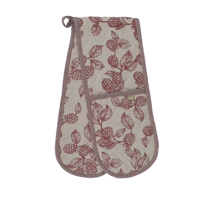 Berry Double Oven Glove Red