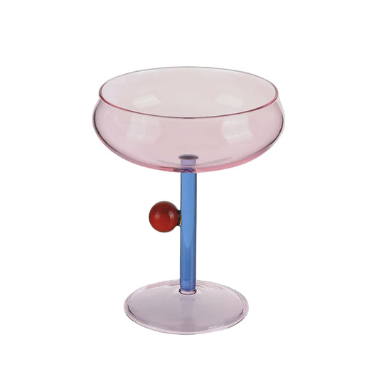 Cocktail Glass Pink Blue Pink