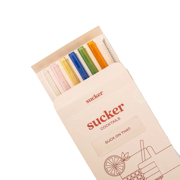 Cocktail Glass Straws Multi