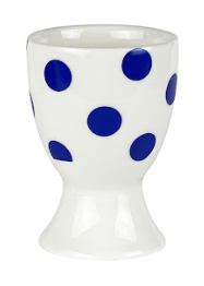 Egg Cup Blue Dots