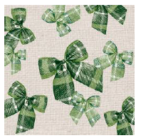 Luncheon Checkered Bows Green