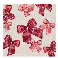 Luncheon Checkered Bows Red