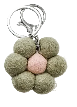 Keyrings Daisy Sage/Pink
