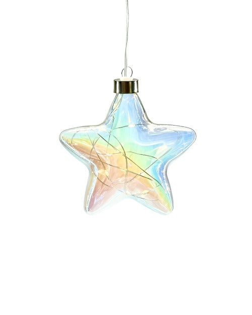 Hanging Glass Pearl Tint Star