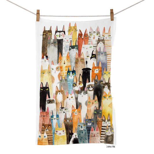 Cotton Tea Towel Cat Power