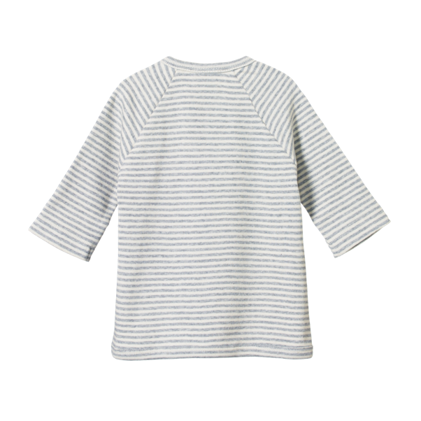 Kimono Jacket Grey Marl Stripe