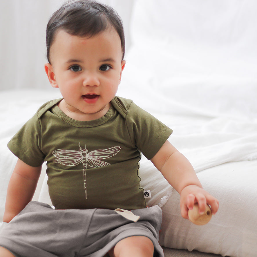 Short Sleeve Bodysuit - Dragonfly