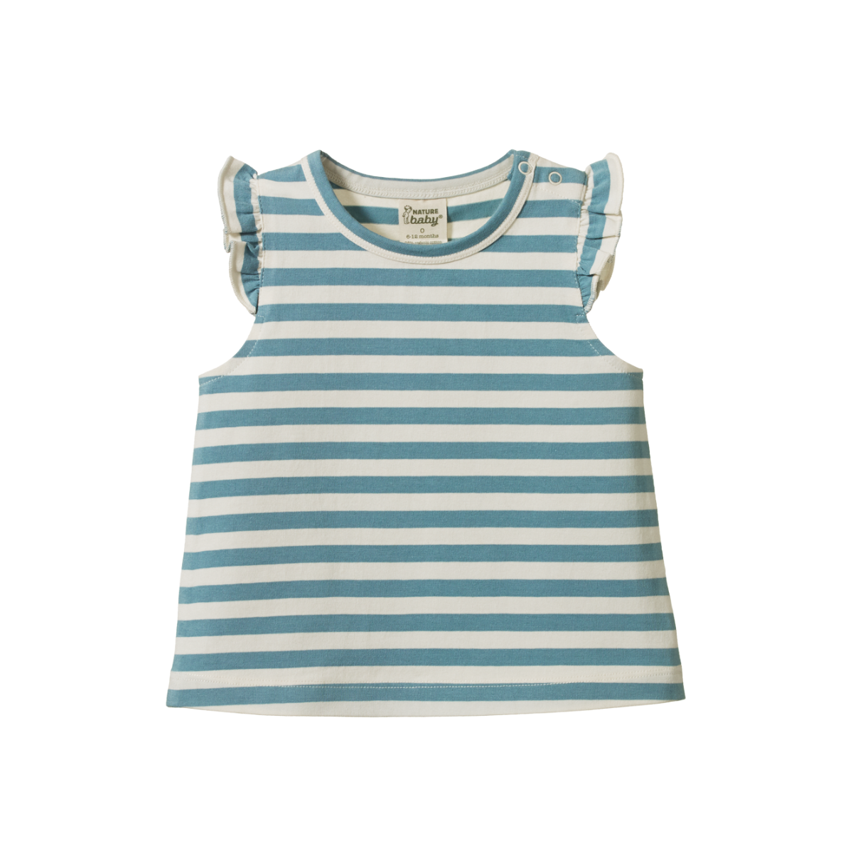 Fleur Tee Mineral Sea Stripe