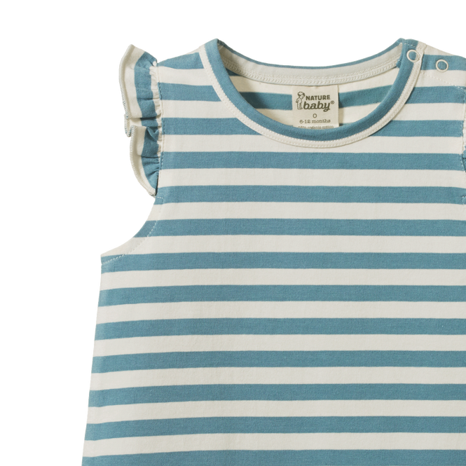 Fleur Tee Mineral Sea Stripe