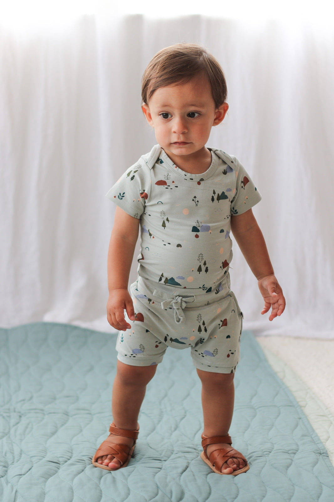 Short Sleeve Bodysuit - Garden Treasures