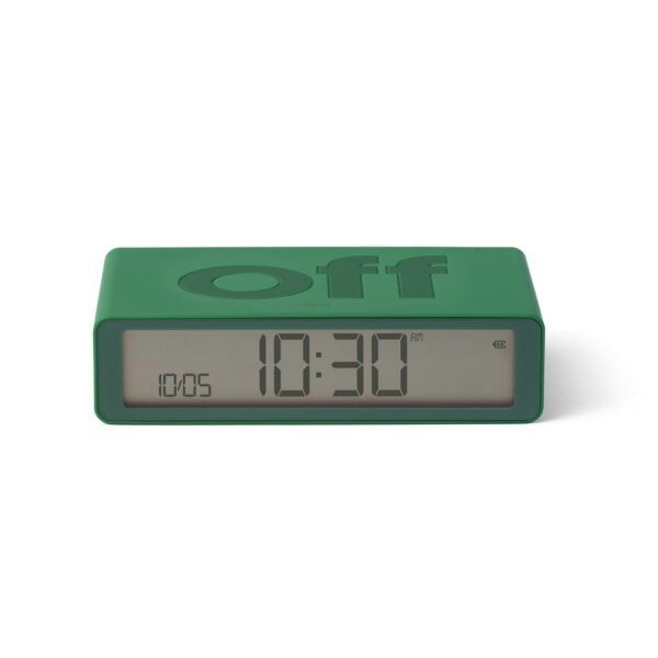 Flip Rubber Alarm Clock Emerald Green