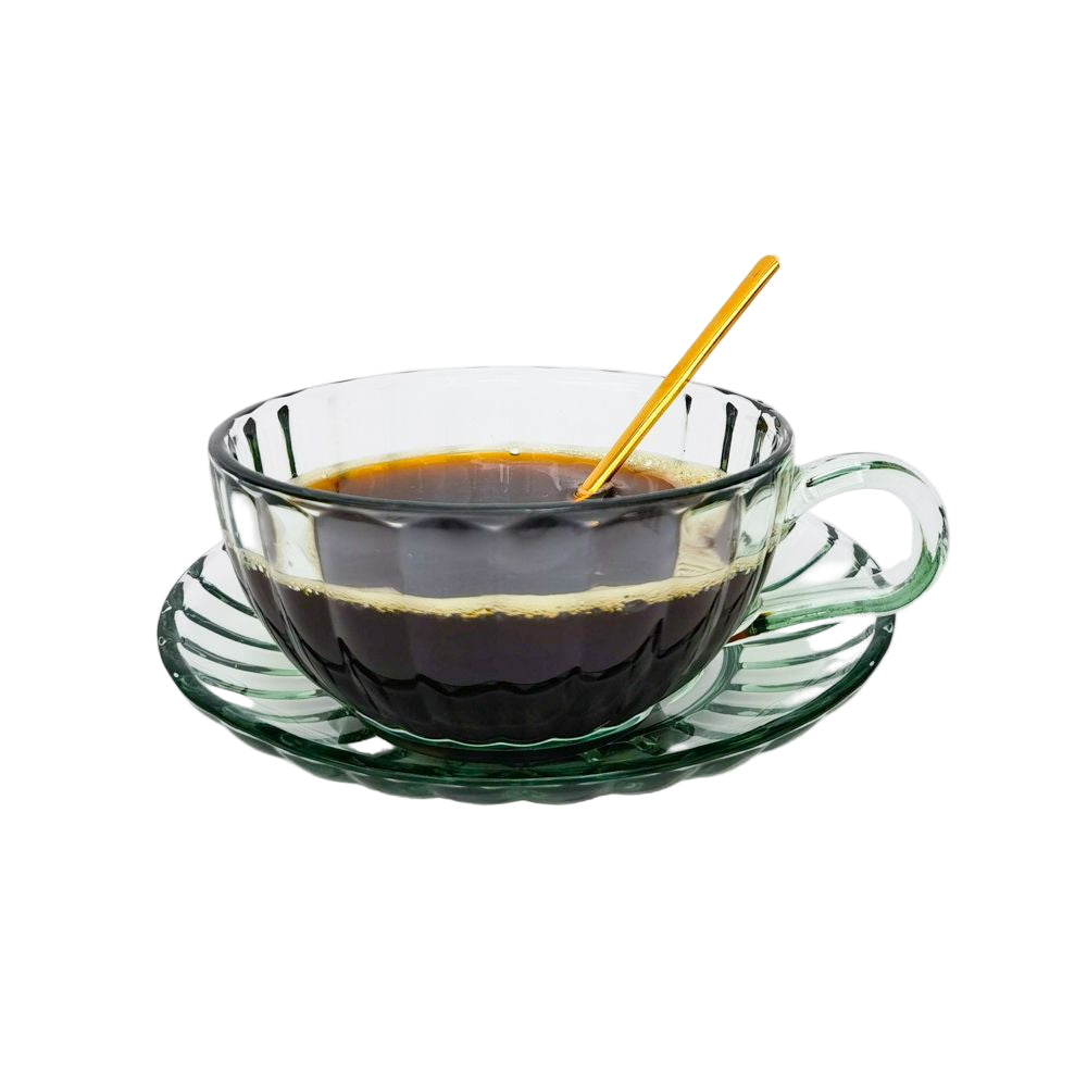 Maisy Glass Tea Cup Set Green