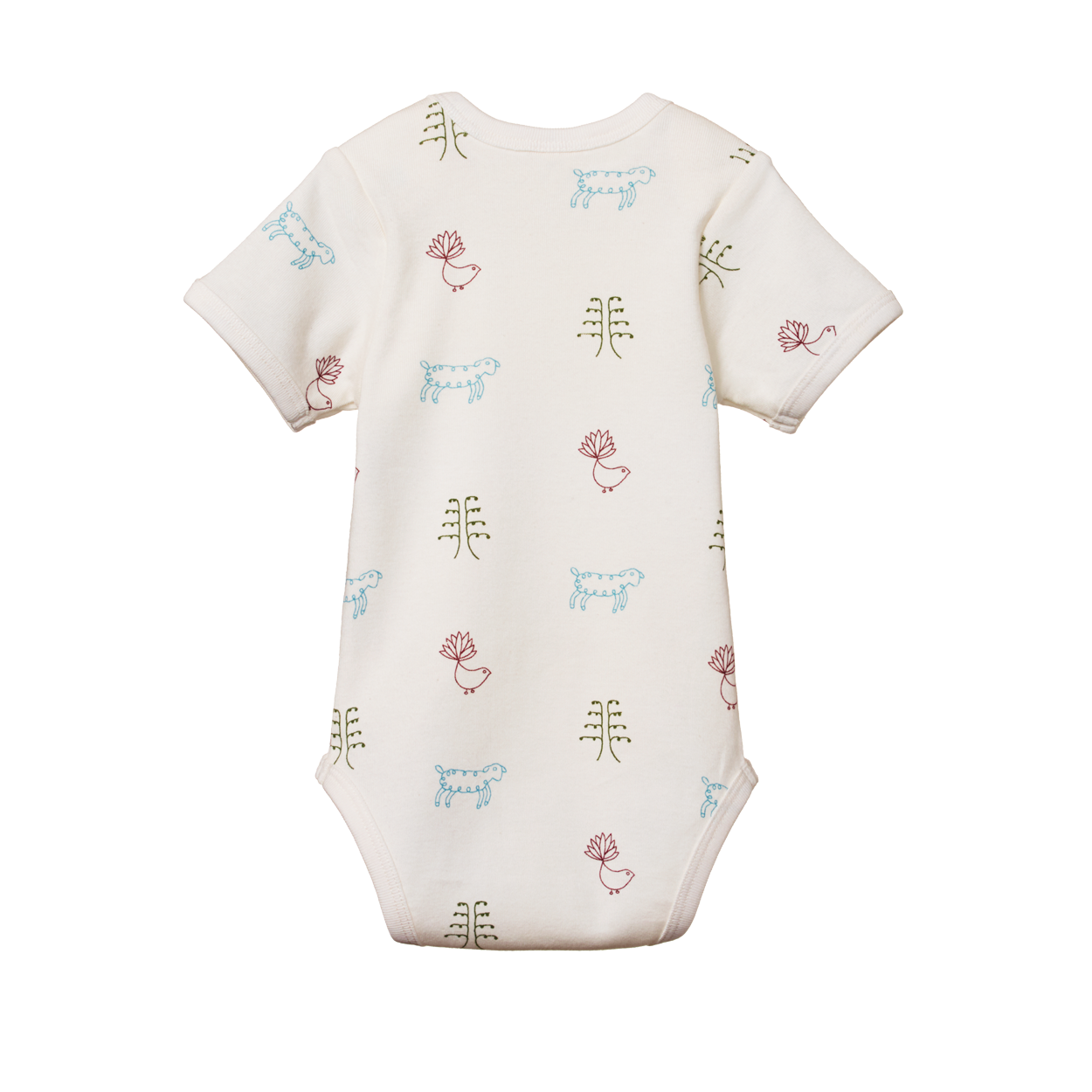 Cotton Short Sleeve Bodysuit Nature Baby