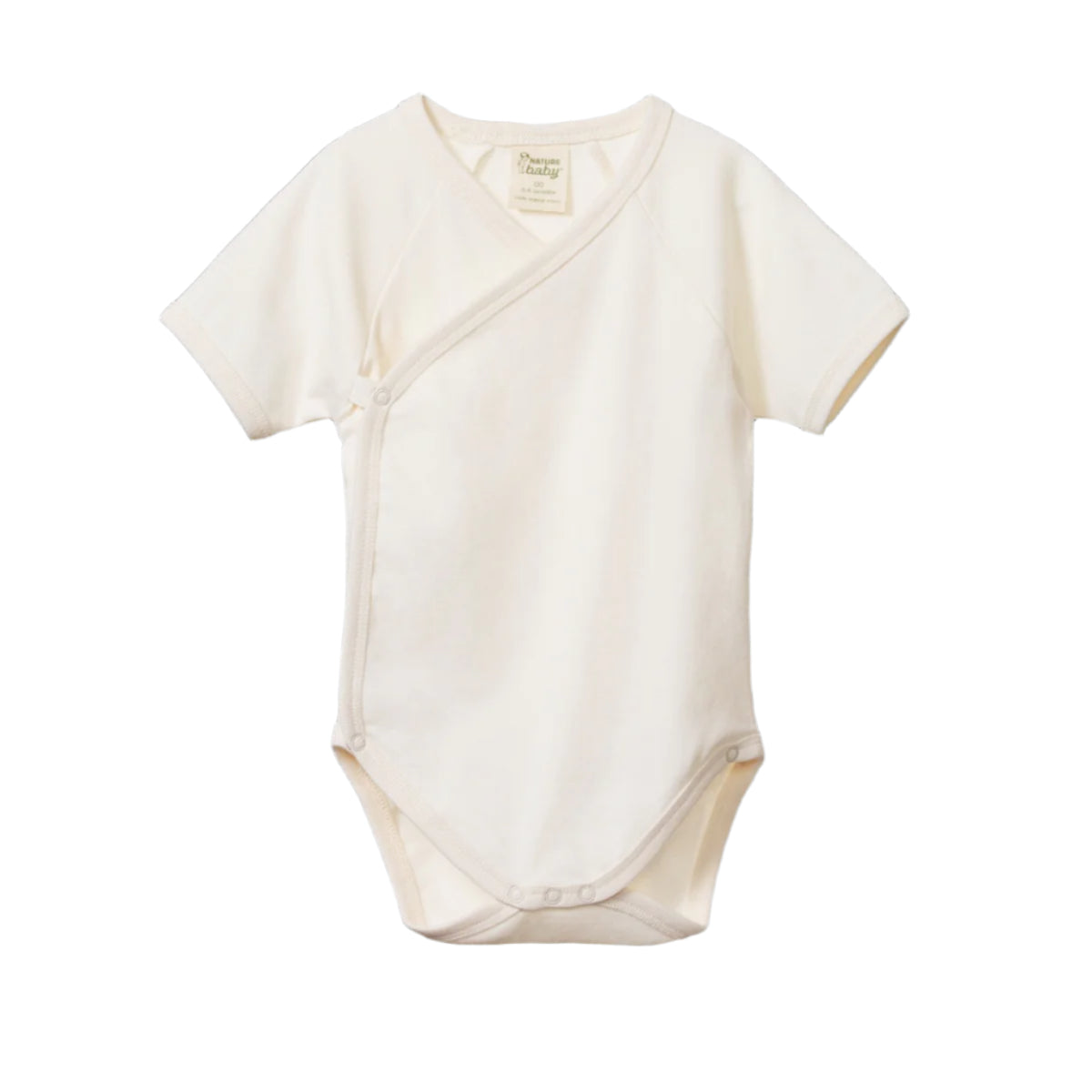 Short Sleeve Kimono Bodysuit Natural