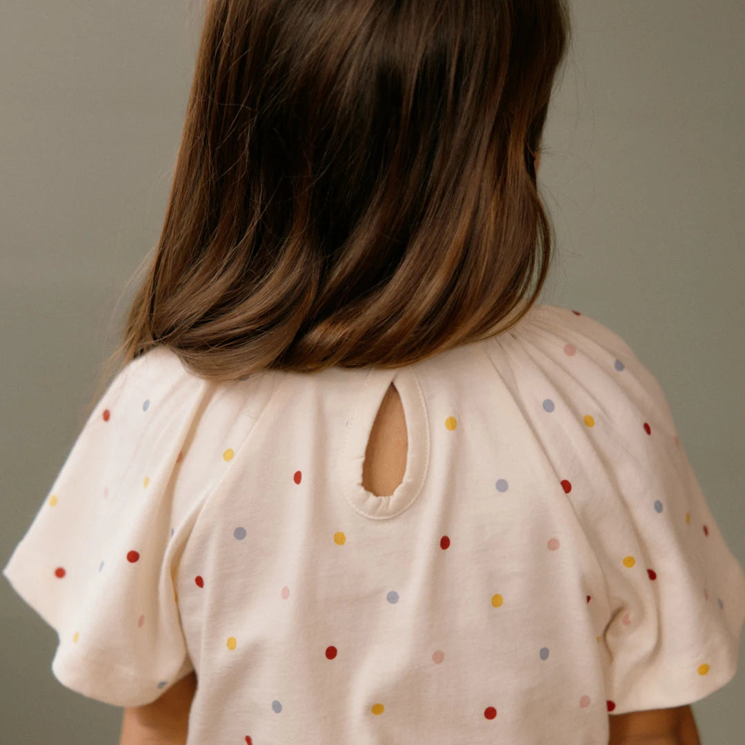 Faye Tee Polka Dot Dusky Print