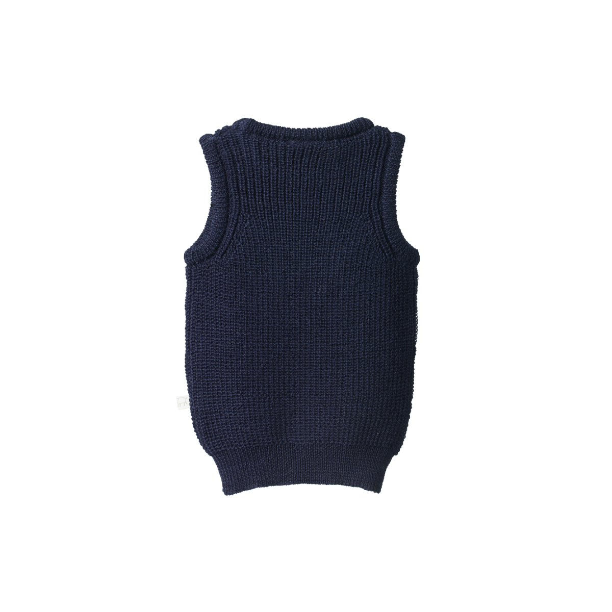 Merino Chunky Knit Vest Navy