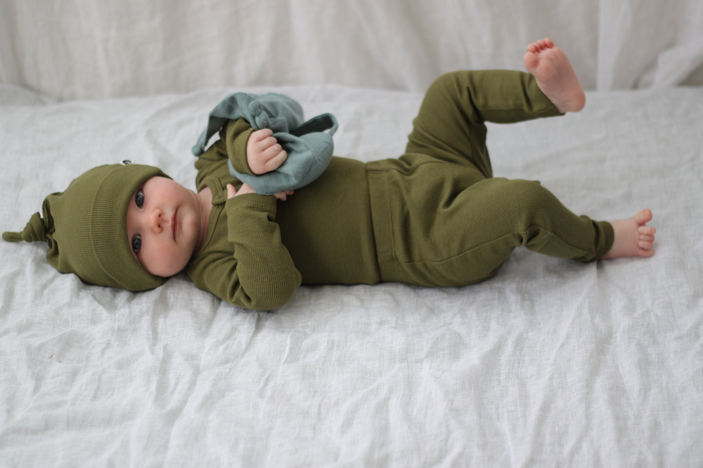 Rib Leggings - Olive