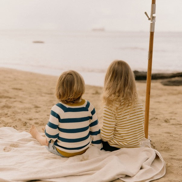 Piper Cardigan Palm Sailor Stripe
