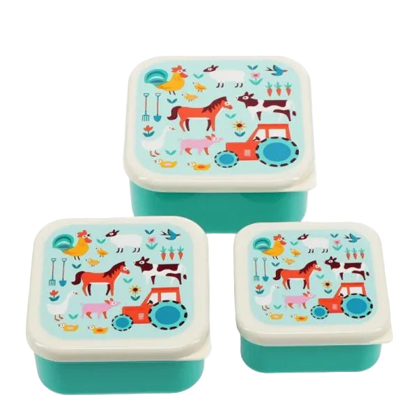 Snack Boxes Set of 3 Farmyard