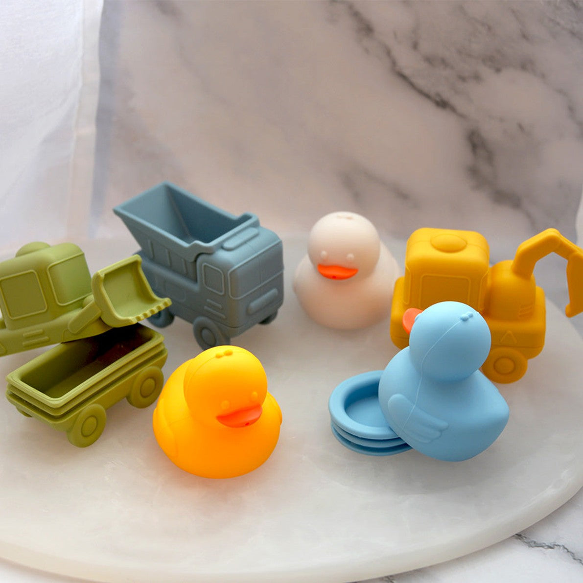 Silicone Squeezy Bath Toys Ducks 3 Piece