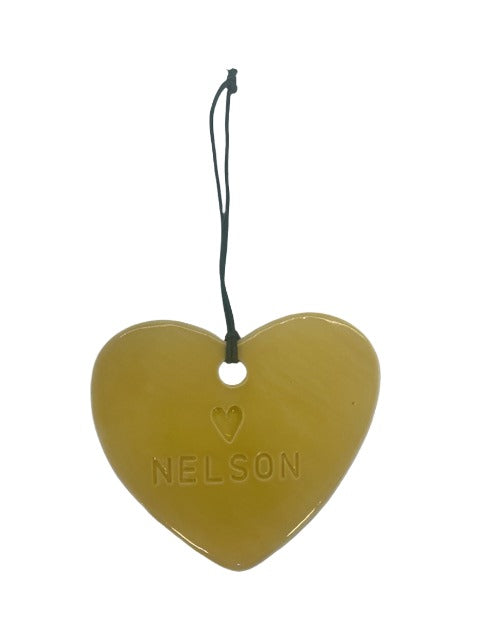 Single Large Heart - Nelson Yellow