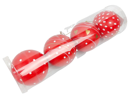 Scandi Baubles Red Set4