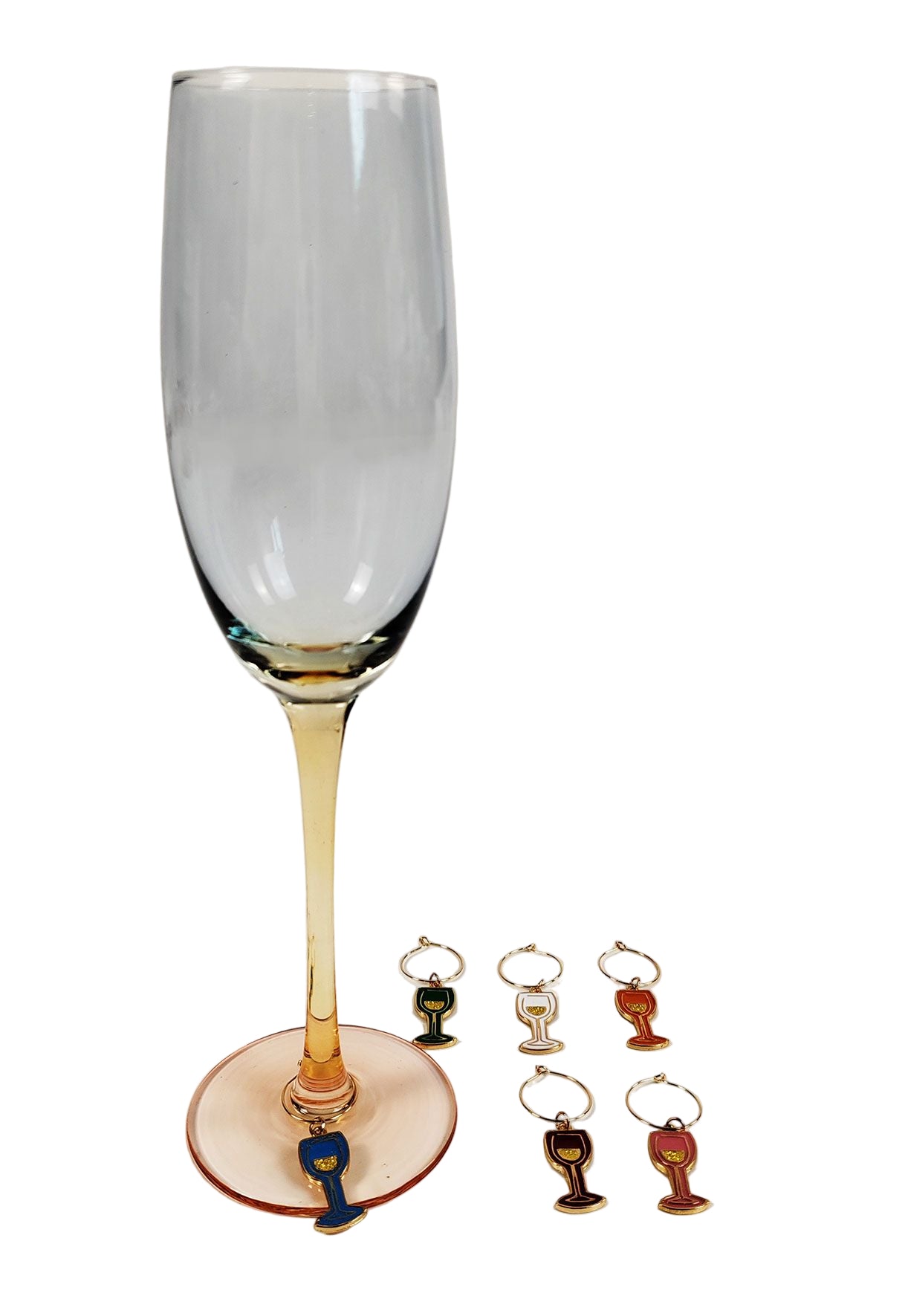 Wine Charms Colourful Wine O'Clock