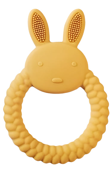 Bunny Teether Ring Mustard