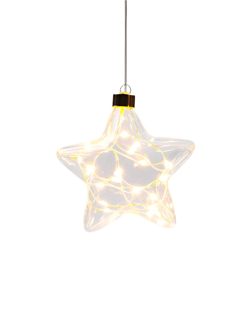 Hanging Glass Star Clear CWW