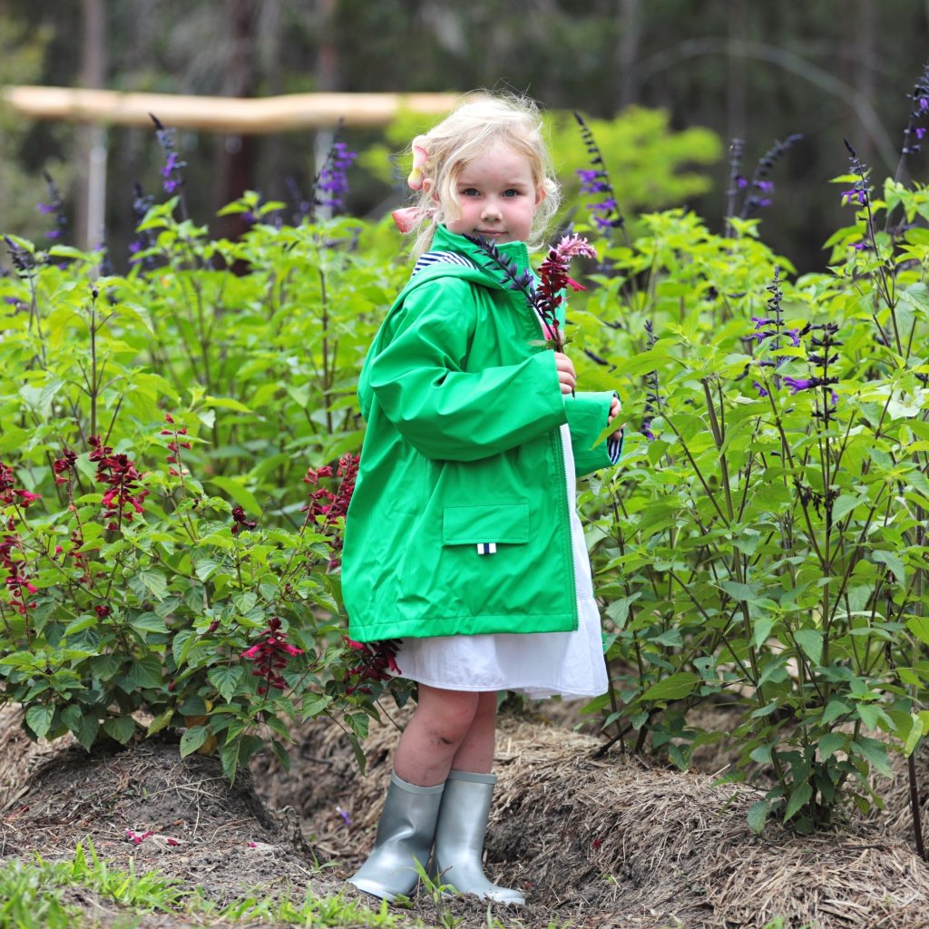 Green Zip Unisex Raincoat