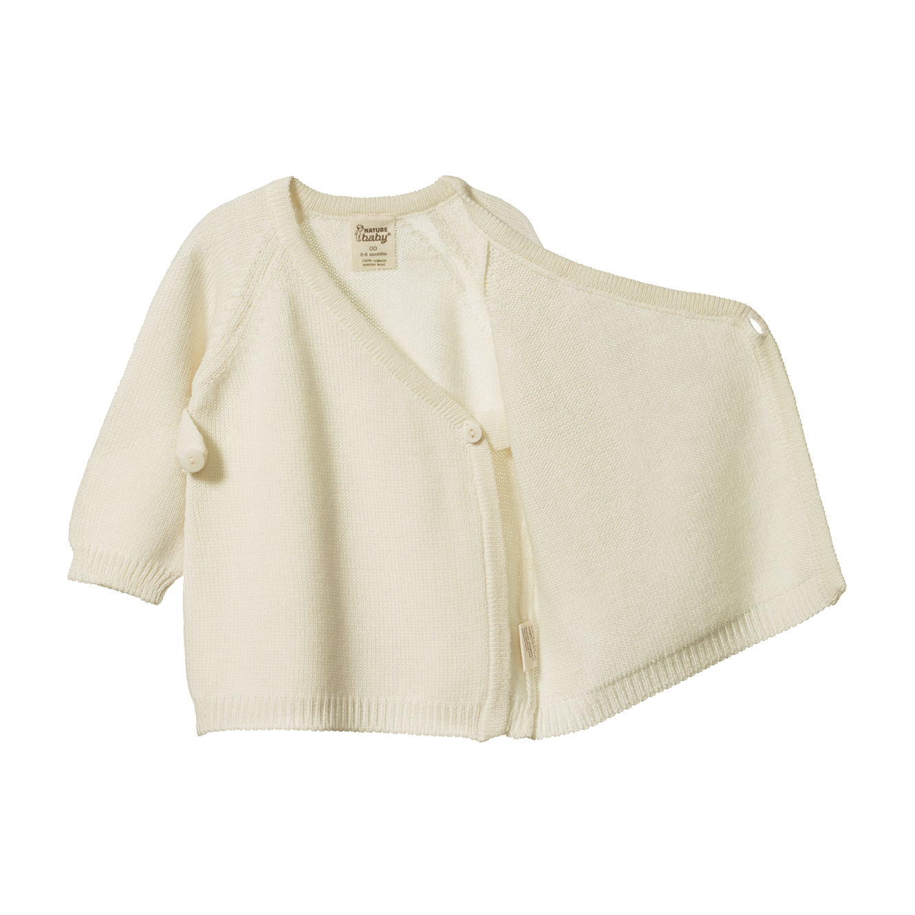 Merino Knit Kimono Jacket Natural