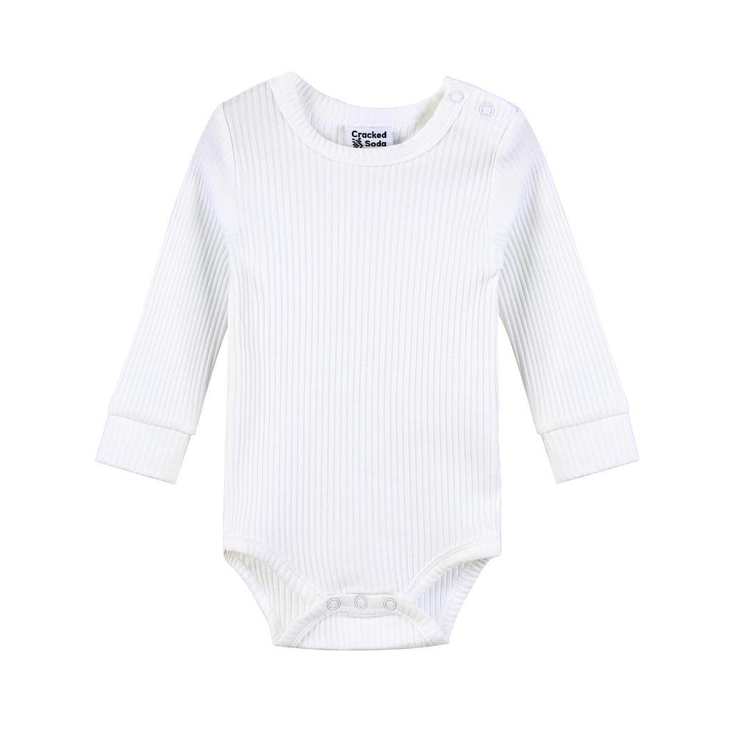 Sienna Ribbed Bodysuit - White