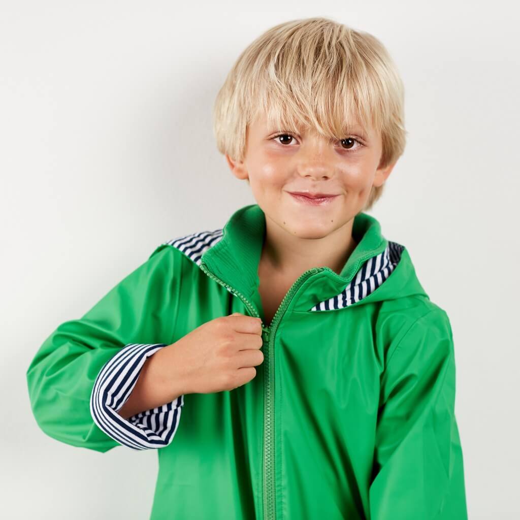Green Zip Unisex Raincoat